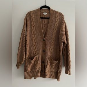Cotton American Eagle Brown Cardigan w/ Pockets